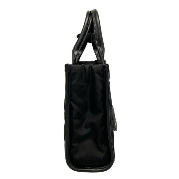 Auth PRADA - 1BA354 Black Nylon Leather Tote Bag - Picture 4 of 16